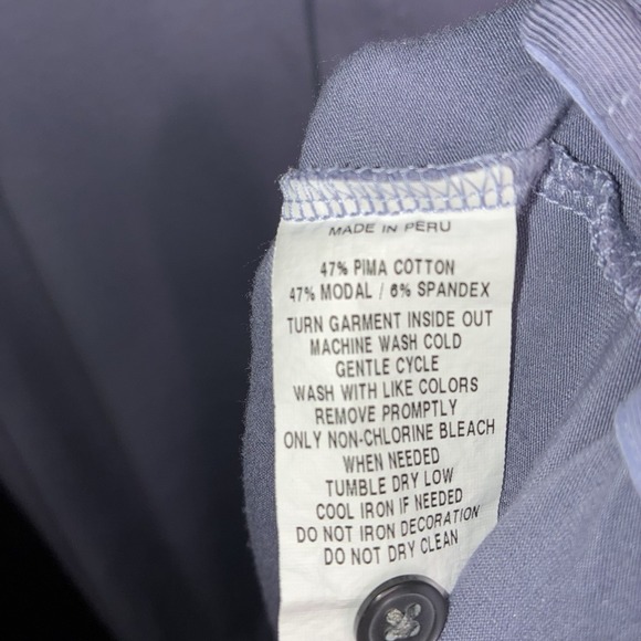 Greyson Polo Shirt Size 2XL Light Purple Blue Grey Collared Pima Cotton Blend - Picture 3 of 10